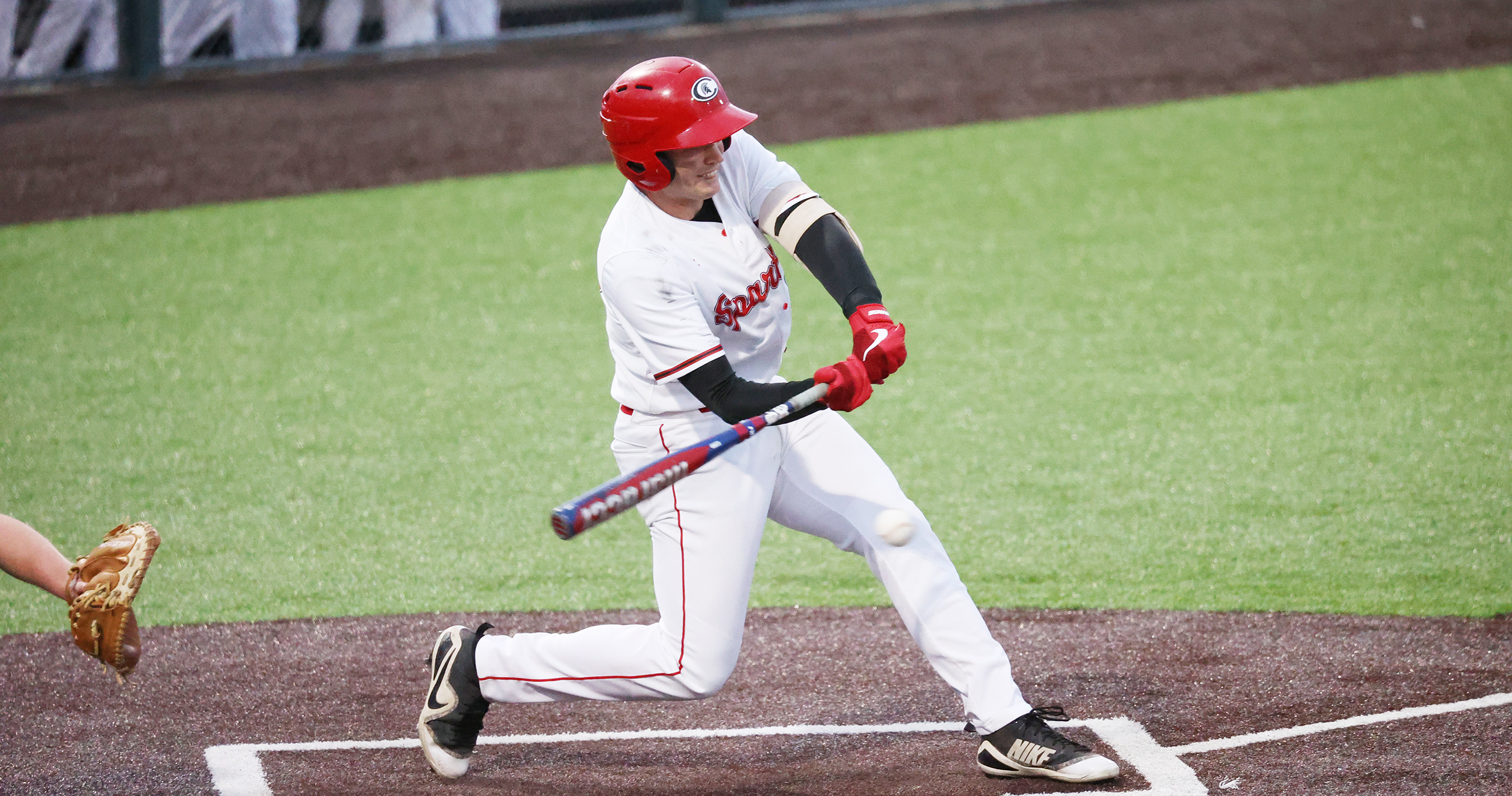 Logan Sheasgreen slugged a solo homer in the Spartans' 3-1 loss to Herkimer on Sunday.