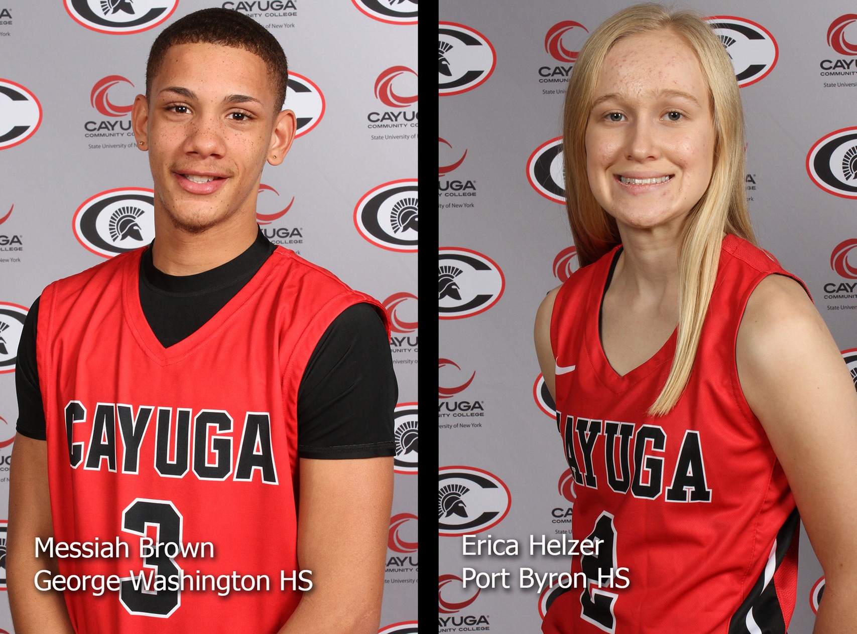 Messiah Brown and Erica Helzer were both named to the All-Conference Team.