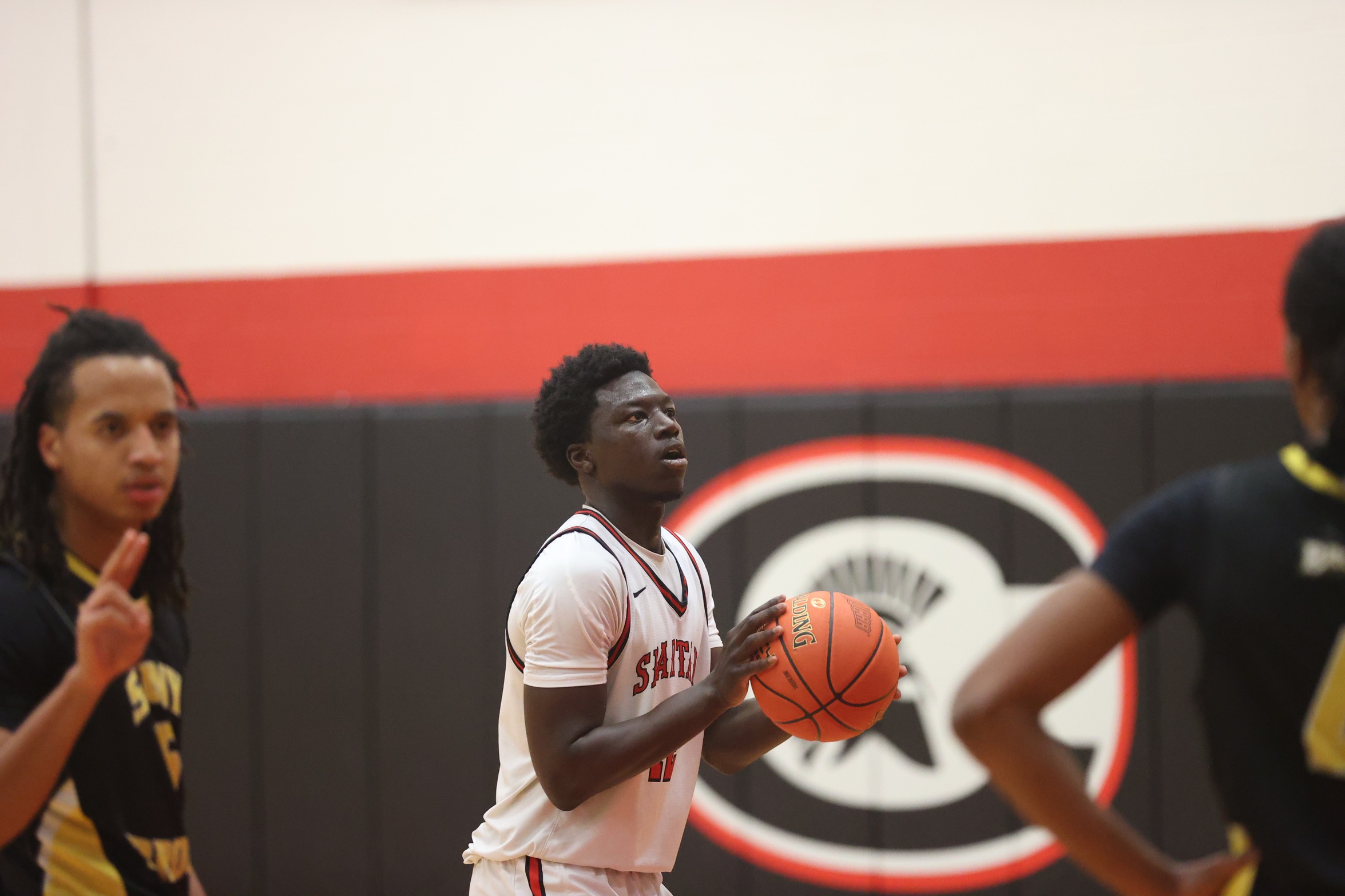 Yagub Drammeh had 25 points and 22 rebounds against the Hawks on Sunday.
