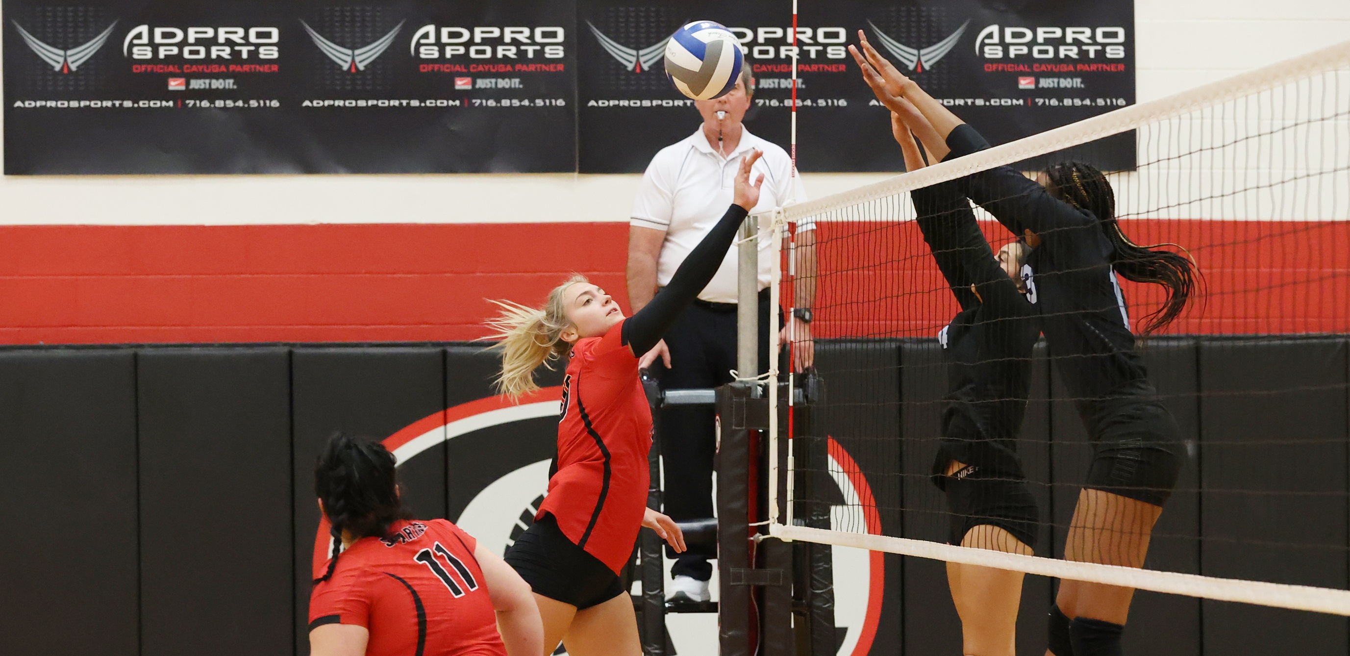 Cayuga CC Volleyball lost to Onondaga Community College in straight sets on Tuesday.